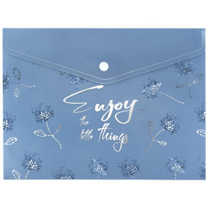 Папка на кнопке пластик (А5+) Axent Flower Symphony-3 (1496-46-a)