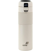 Термос з термодатчиком 450 мл, Kite k25-1227-1 бежевий