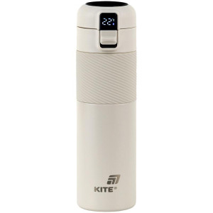 Термос з термодатчиком 450 мл, Kite k25-1227-1 бежевий