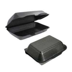 Ланч-бокс черный 19*15*6 см без деления 250 шт