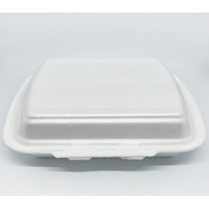Ланч-бокс белый 25*21*7см без деления 125 шт