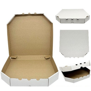 Коробка для піци з картону 25*25 см біла