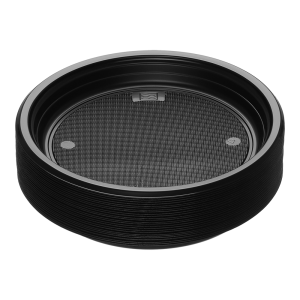 Тарілка одноразова BuroClean d/22 см чорна преміум 20 гр 25 шт/уп