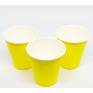 Стакан однораз бумажный 175 мл 50 шт/уп желтый