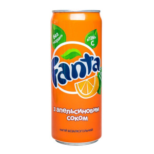 Вода сладкая газир 0,33 л х 1 шт ж/б Fanta