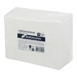Салфетки 1слой 24 х 24 см BuroClean белые (500 шт)