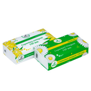 Салфетки косметические 2слой 20 х 20 см Parus (150 шт)