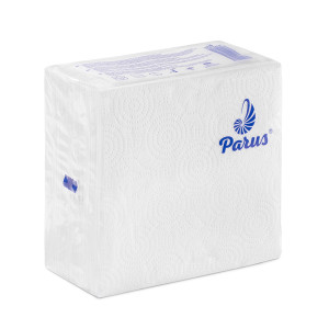 Салфетки 1слой 33 х 33 см Parus белые (100 шт)