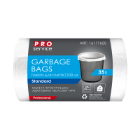 Мешки для мусора 35 л х 100 шт PRO Service 7 мкм белые