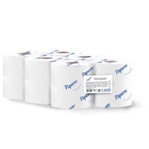 Бумага туалетная 2слойн PAPERO Джамбо белая 90 м