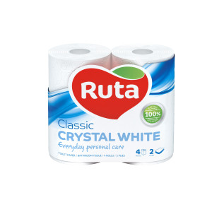 Бумага туалетная 2слойн Ruta Classic белая 4 рул