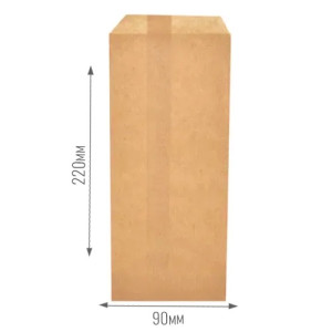 Пакет бумажный 9 х 22 см крафт 2000 шт