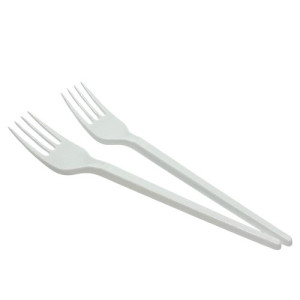 Вилка одноразовая 16 см 100 шт/уп. белая