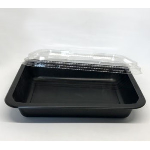 Ланч-бокс Т-1 черный 18,7*13,7*4,8см без деления 50шт