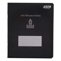 Зошит учнівський загальний BLACK, 48арк., клітинка, англійська, структ.лак, KIDS LINE (ZB.1700-17)