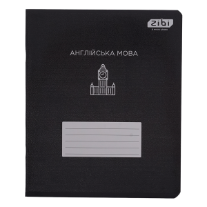 Тетрадь ученическая общая BLACK, 48 л., клетка, английский, структ.лак, KIDS LINE (ZB.1700-17)