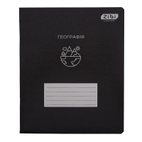 Зошит учнівський загальний BLACK, 48арк., клітинка, географія, структ. лак, KIDS LINE (ZB.1700-06)