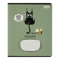 Зошит учнівський загальний CRAZY CAT, 48 арк., клітинка, KIDS LINE (ZB.1703-36)