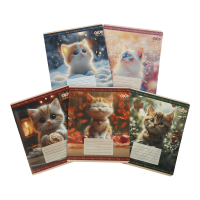 Тетрадь ученическая школьная CATS, 12 л., клетка, KIDS LINE (ZB25.1753K)