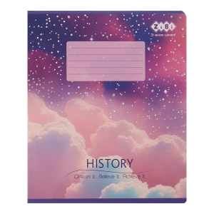 Тетрадь ученическая школьная CLOUDS, 36 л., клетка, история, KIDS LINE (ZB.1732-10)