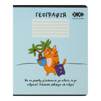 Тетрадь ученическая школьная CUTE CAT, 36 л., клетка, география, KIDS LINE (ZB.1731-14)