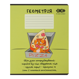 Тетрадь ученическая школьная CUTE CAT, 36 л., клетка, геометрия, KIDS LINE (ZB.1731-04)