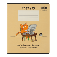 Тетрадь ученическая школьная CUTE CAT, 36 л., клетка, история, KIDS LINE (ZB.1731-11)