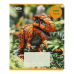 Тетрадь ученическая школьная Dino, 12 л., клетка, ассорти, KIDS LINE (ZB25.1751K)