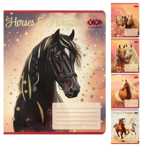 Тетрадь ученическая школьная HORSES, 24 л., клетка, KIDS LINE (ZB25.1770K)