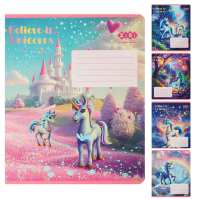 Тетрадь ученическая школьная UNICORN, 12 л., клетка, KIDS LINE (ZB25.1752K)