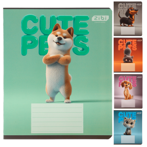 Тетрадь ученическая школьная CATS&amp;DOGS, 12 л., линия, KIDS LINE (ZB25.1753L)