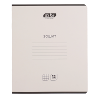 Зошит учнівський шкільний WHITE, 12арк., клітинка (ZB25.1756K)