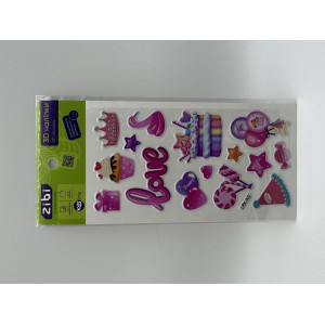 3D наклейки Happy Birthday Love 18 см, KIDS Line (ZB.63350)