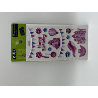 3D наліпки Happy Birthday Рожева фортеця 18 см, KIDS Line (ZB.63349)