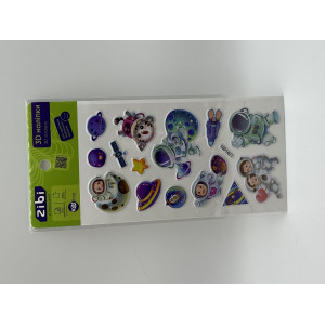 3D наклейки Влюбленные в космос 18 см, KIDS Line (ZB.63339)