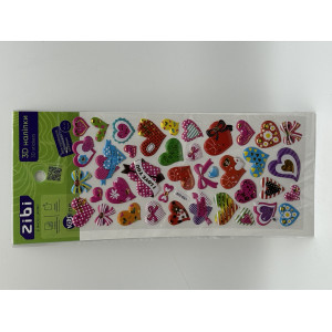 3D наклейки Влюбленные сердца 23 см, KIDS Line (ZB.63386)