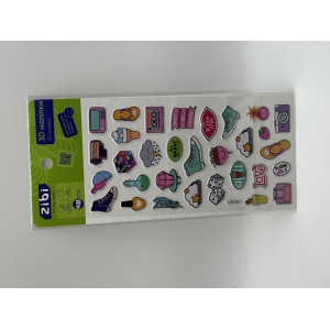 3D наклейки Голубой микс для девочек 18 см, KIDS Line (ZB.63307)