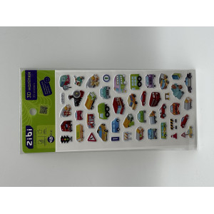 3D наклейки Городской транспорт микс 18 см, KIDS Line (ZB.63318)