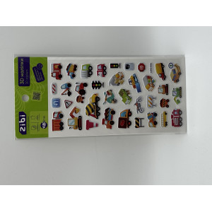 3D наклейки Грузовички 18 см, KIDS Line (ZB.63316)