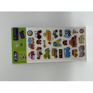 3D наклейки Грузовые машинки 18 см, KIDS Line (ZB.63375)