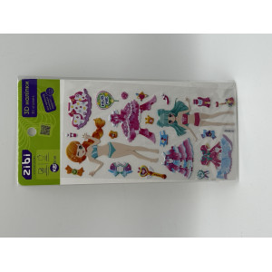3D наклейки Девочки-принцессы сладкий праздник 18 см, KIDS Line (ZB.63368)