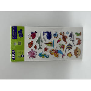 3D наклейки Жители морских глубин 18 см, KIDS Line (ZB.63344)
