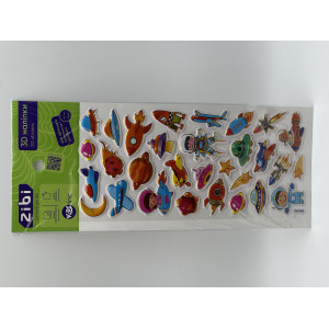 3D наклейки Космический транспорт 23 см, KIDS Line (ZB.63392)