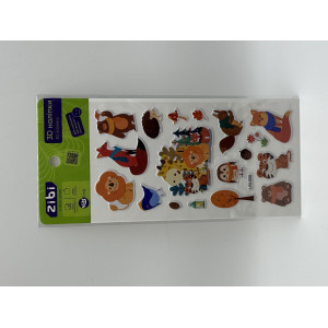 3D наклейки Лесные звери микс 18 см, KIDS Line (ZB.63363)
