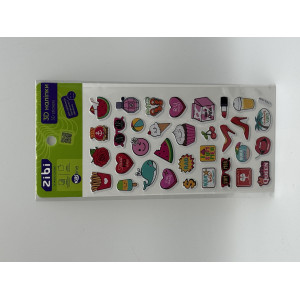 3D наклейки Летний микс для девочек 18 см, KIDS Line (ZB.63308)
