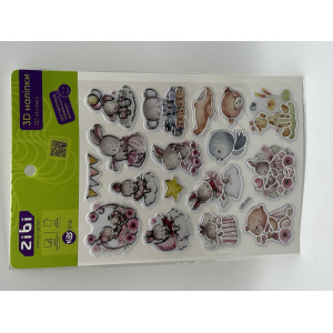 3D наклейки Милые зверята 19 см, KIDS Line (ZB.63400)