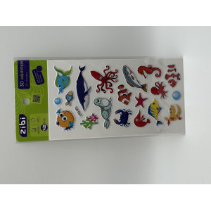 3D наклейки Морская фауна 18 см, KIDS Line (ZB.63343)