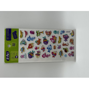 3D наклейки Рифовые рыбки 18 см, KIDS Line (ZB.63320)