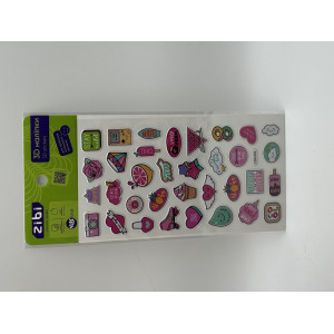 3D наклейки Розовый микс для девочек 18 см, KIDS Line (ZB.63306)