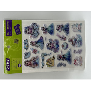 3D наклейки Романтические принцессы 19 см, KIDS Line (ZB.63399)